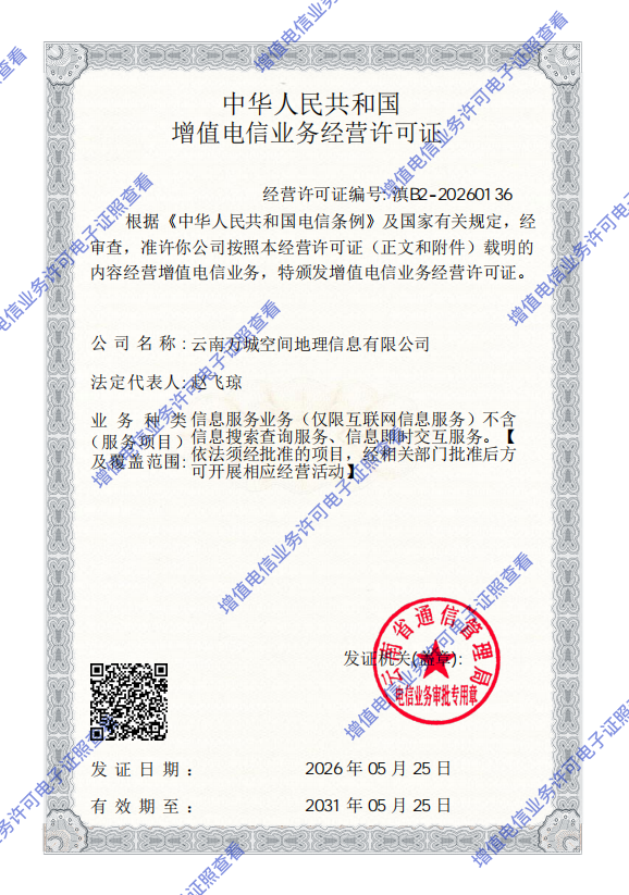 增值电信业务经营许可证